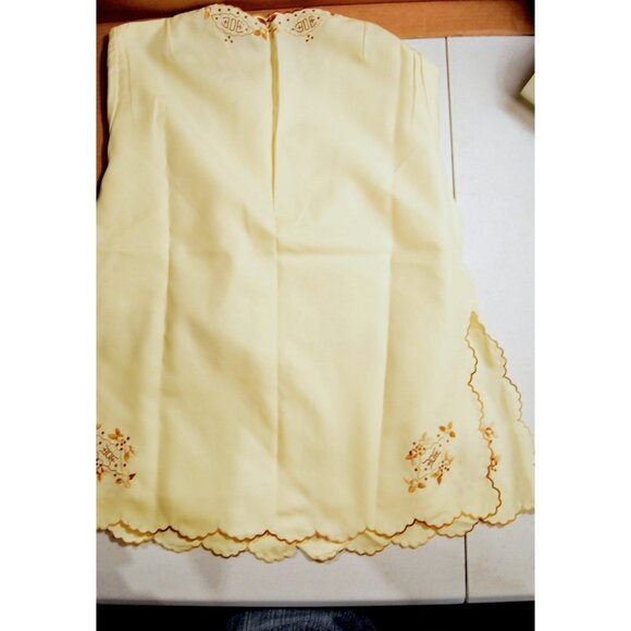 Hand Made Hand Embroidered Ivory Traditional Oriental Pants & Blouse Shirt Small - Picture 3 of 6